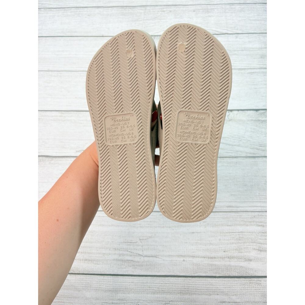 Archies Unisex Flip Flop Sandals Arch Support Comfort Taupe Women’s-8 Men's-7 - Picture 4 of 4